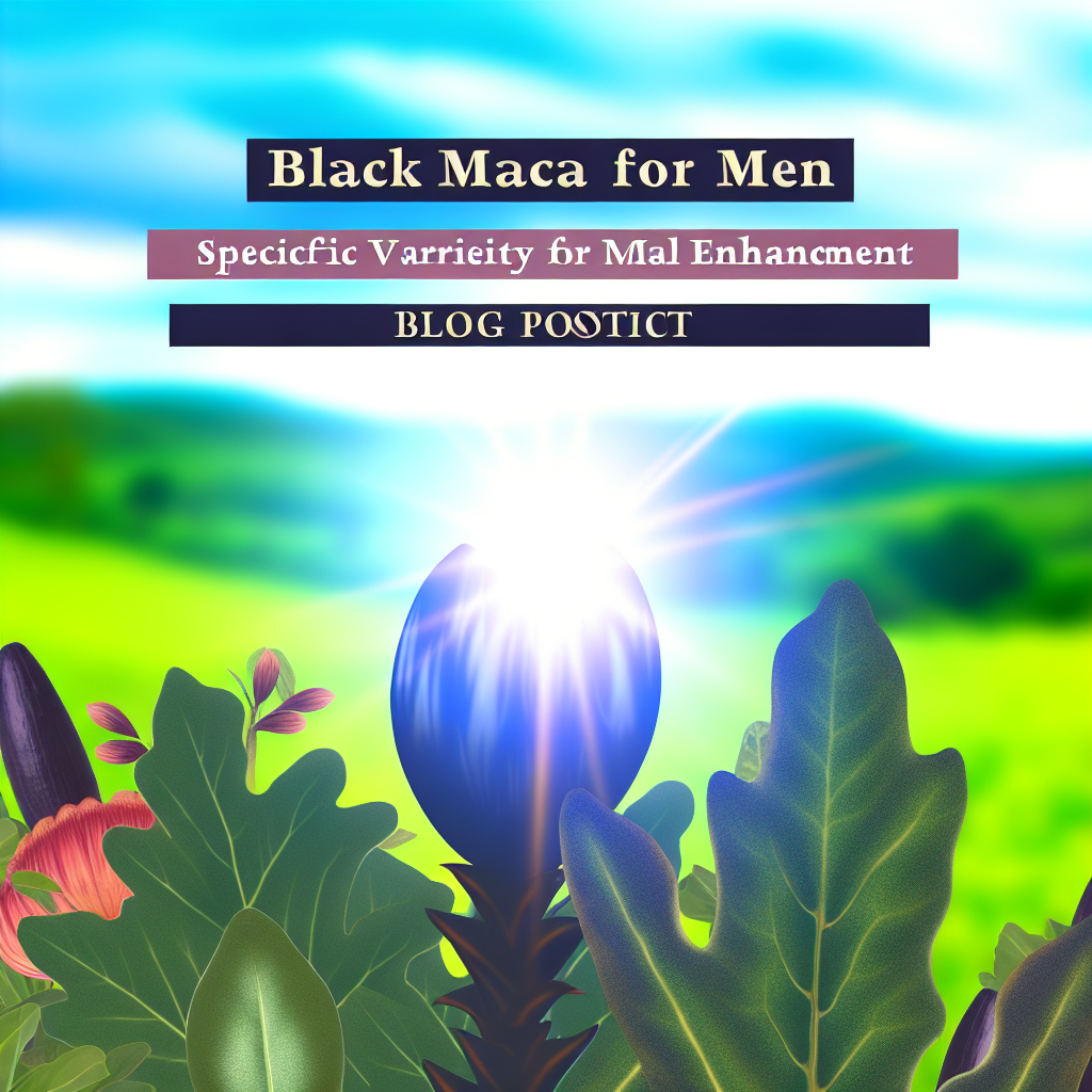 Black Maca for Men: Specific Variety for Male Enhancement