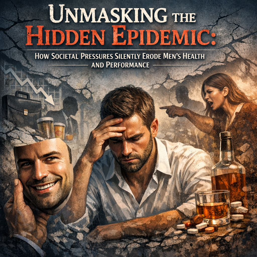 Unmasking the Hidden Epidemic How Societal Pressures Silently Erode Men’s Health and Performance